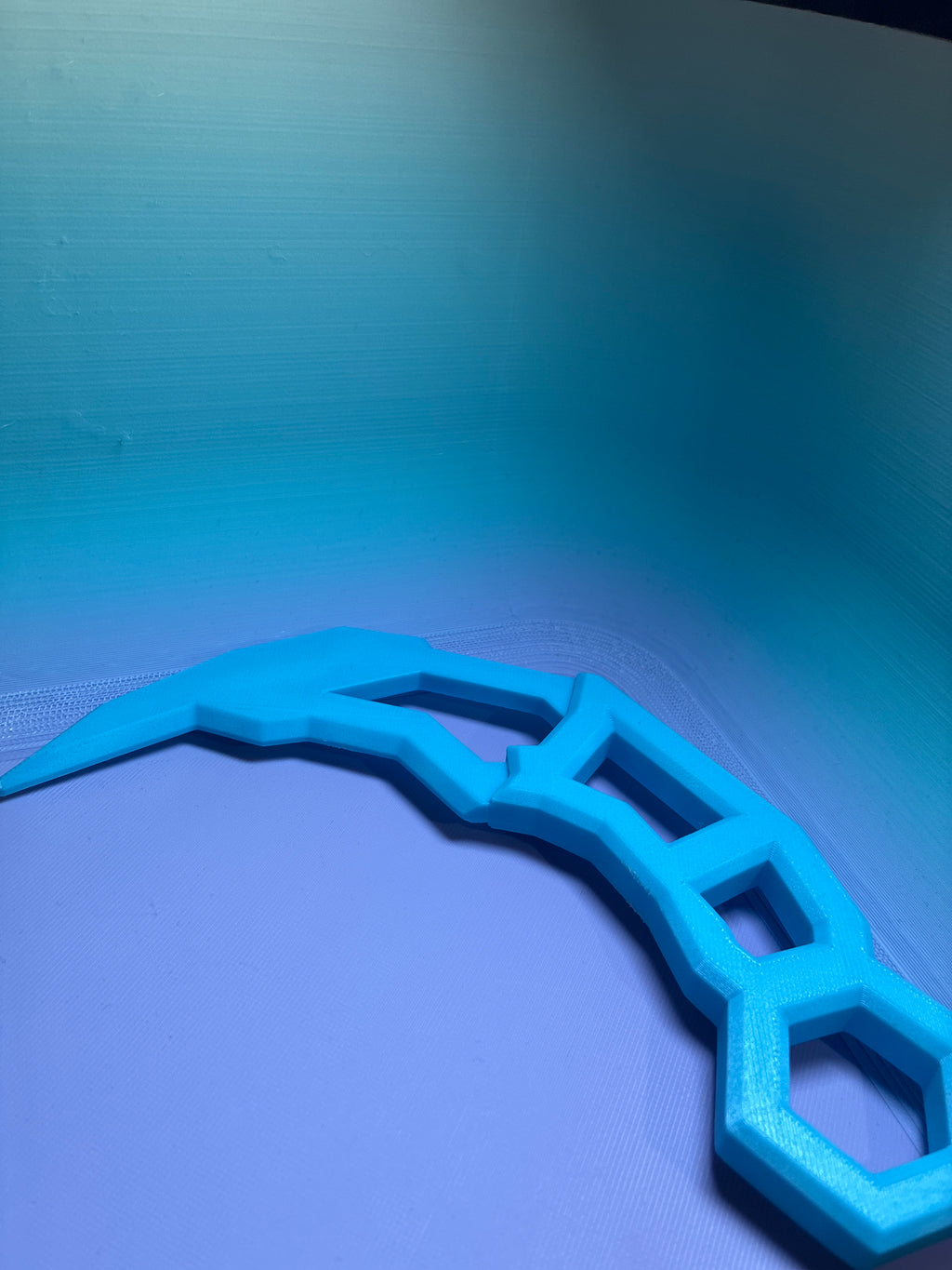 Glow in the dark 3d printed karambit